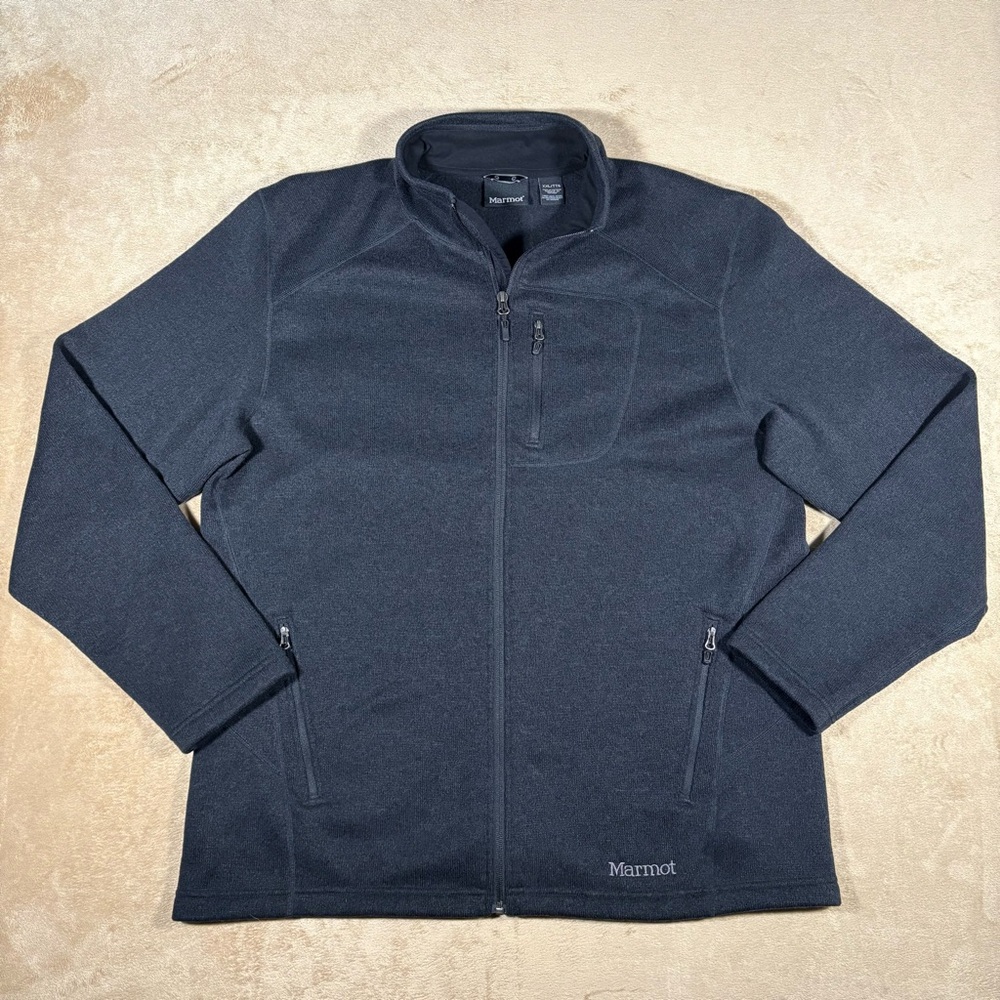 Marmot Men's Drop Line Lightweight Fleece‎ Full-Zip Jacket XXL w/ Zipper Pockets